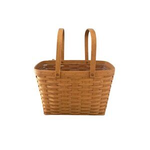 1992 Longaberger Large Magazine Basket with Double Swing Handles